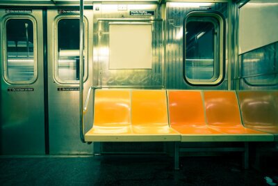 Vintage image révélée de la voiture de métro de New York