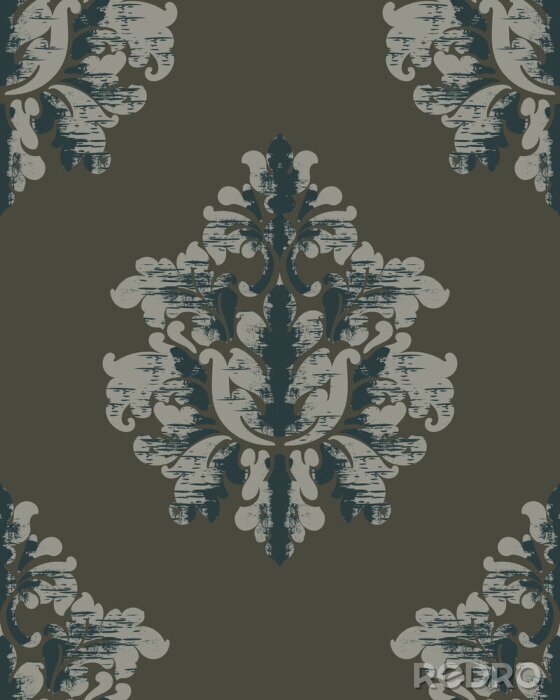 Tableau  Vintage pattern. Classic royal background. Damask wallpaper