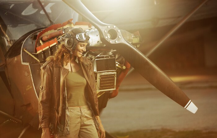 Tableau  Vintage pilote d'avion