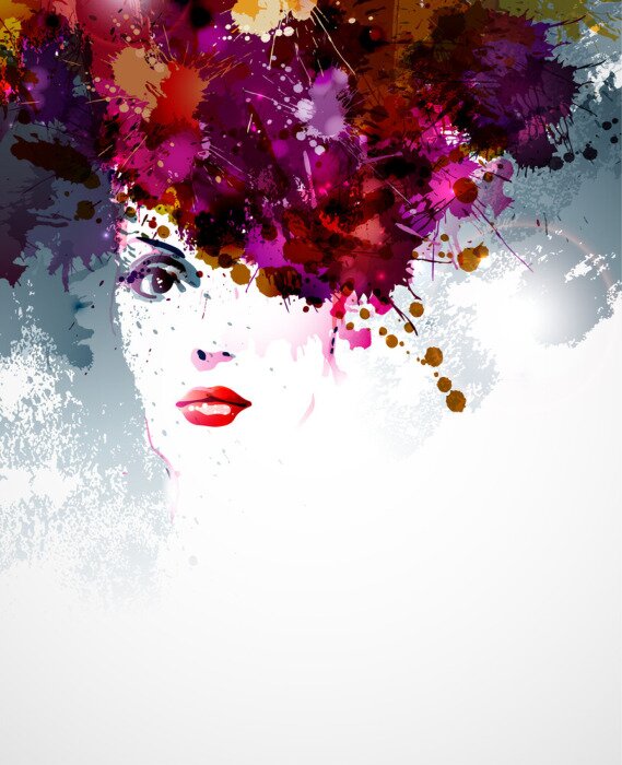 Tableau  Visage abstrait d'une femme