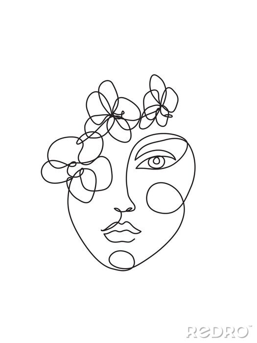 Tableau  Visage de femme beauté abstraite