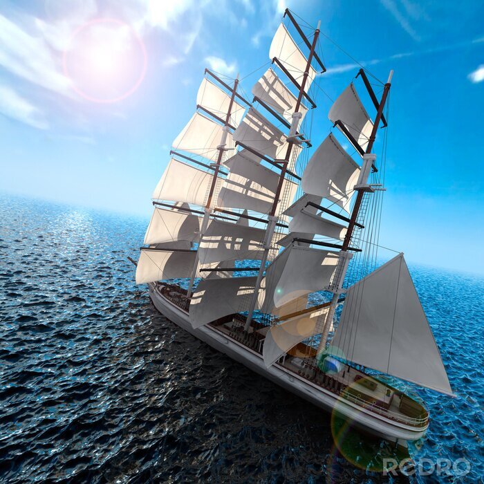 Tableau  Voilier en mer