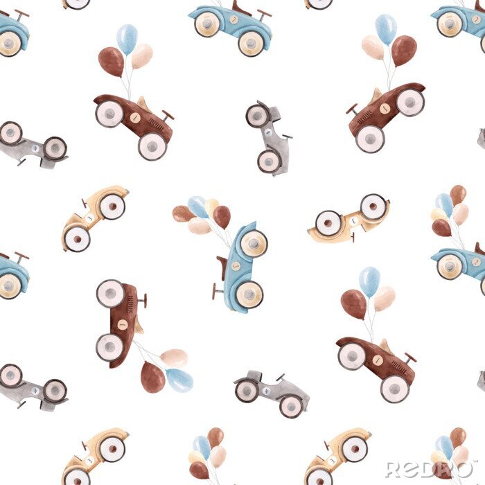 Tableau  Voitures colorées à l'ancienne