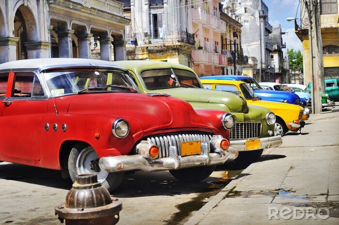 Tableau  Voitures colorées Havane