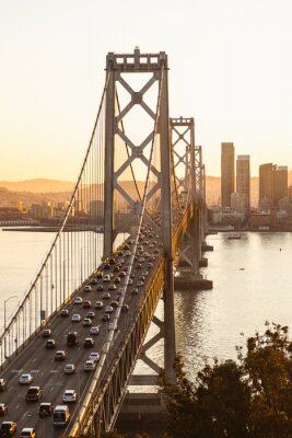 Tableau  Voitures sur un pont à San Francisco