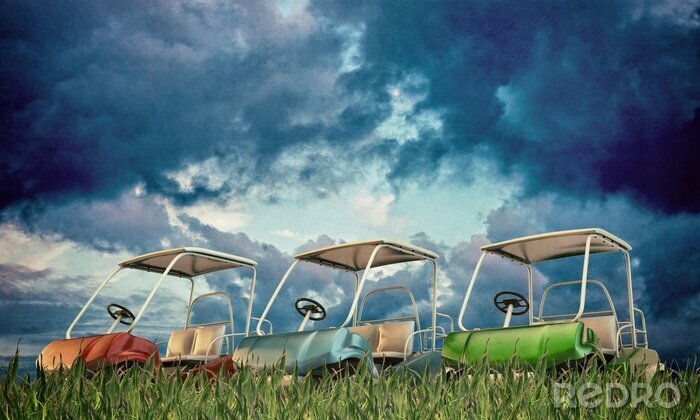 Tableau  voiturettes de golf