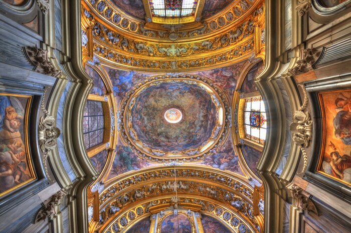 Tableau  Voûte baroque de la chapelle