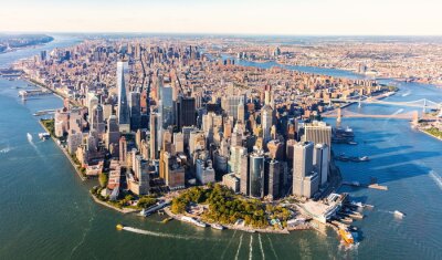 Vue aérienne de Lower Manhattan New York City