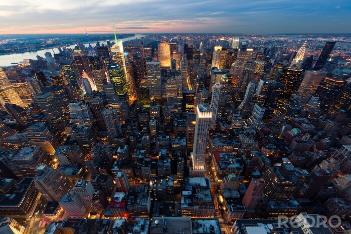 Tableau  Vue aérienne sur une métropole