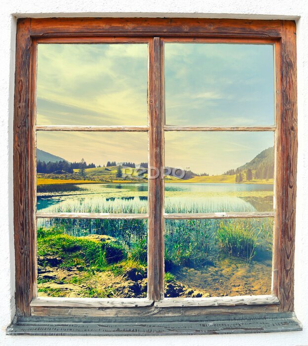 Tableau  Vue de la fenêtre Seewaldsee