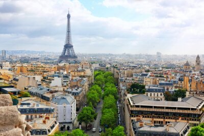 Vue de Paris depuis l'Arc de Triomphe. . Paris. France.