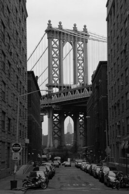 Tableau  Vue du pont de Manhattan