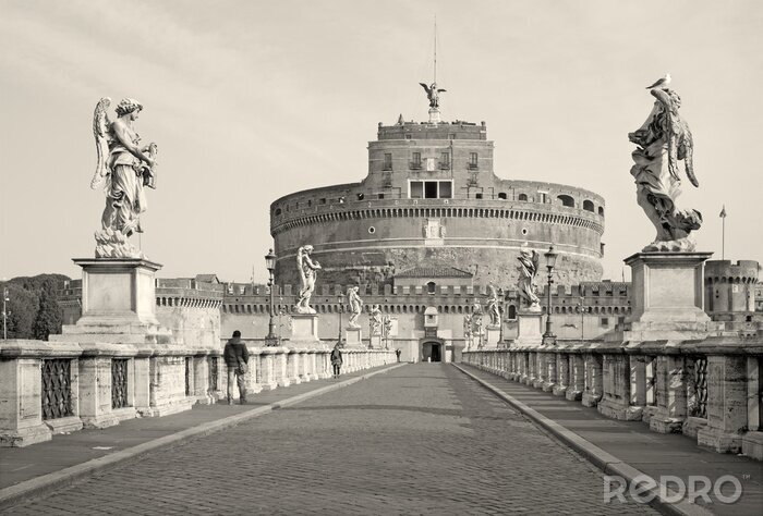 Tableau  Vue en noir et blanc de Rome