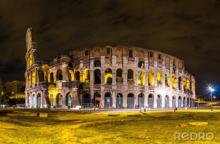 Tableau  Vue nocturne du Colisée à Rome