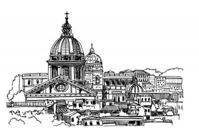 vue sur le centre historique de Rome, Italie