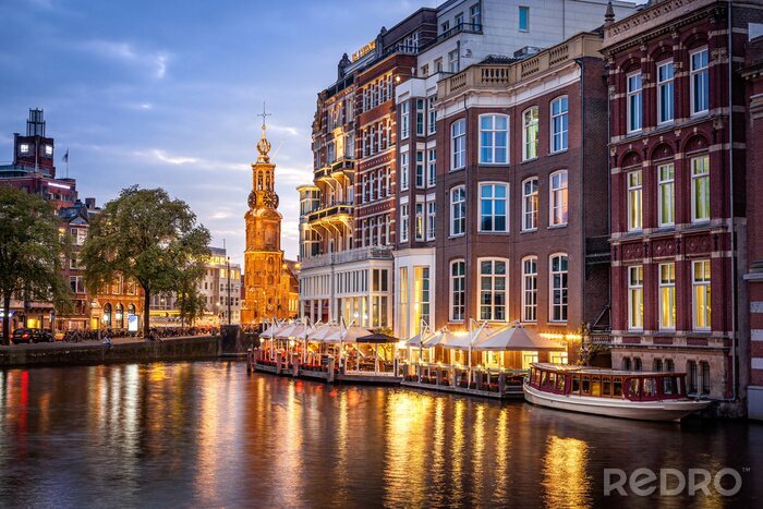 Tableau  Vue sur les bâtiments à Amsterdam