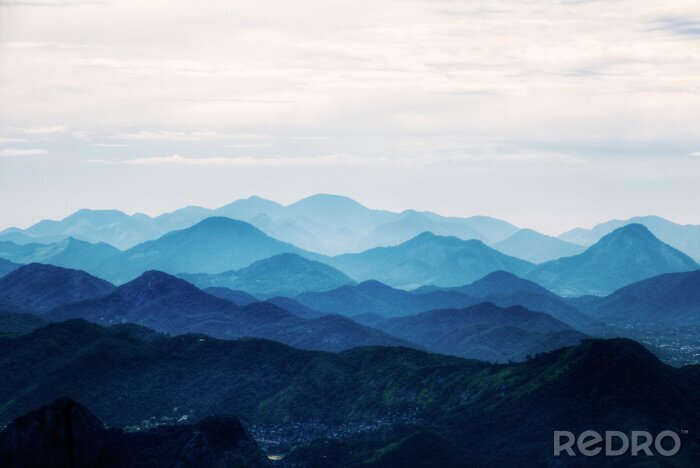Tableau  Vue sur les montagnes du Corcovado, Rio de Janeiro, Brésil