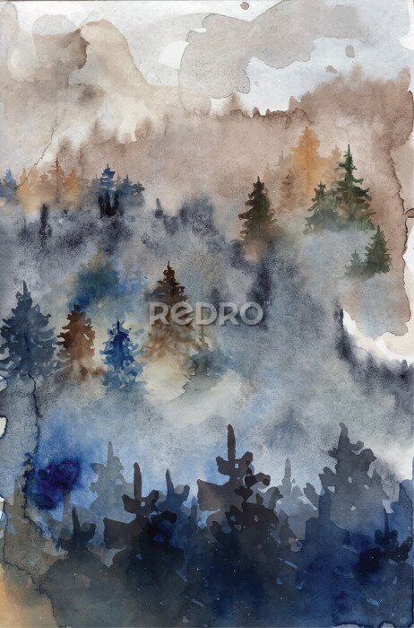 Tableau  Watercolor abstract texture Hand drawn backgriund