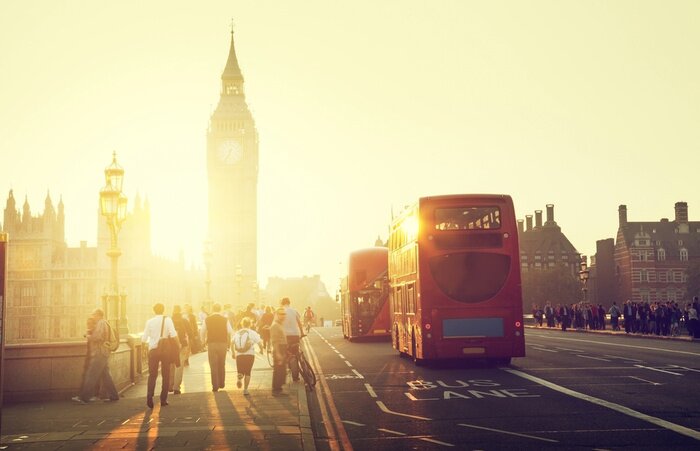 Tableau  Westminster Bridge at sunset, London, UK