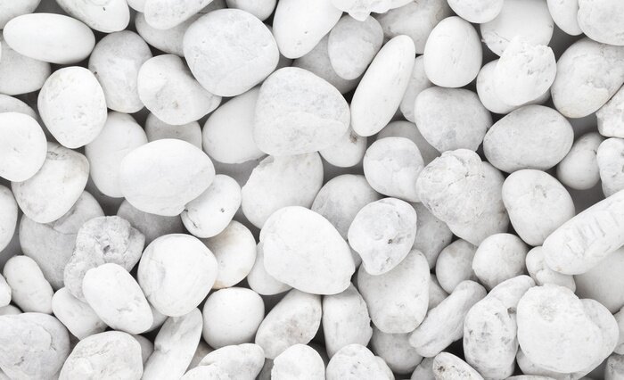 Tableau  White pebble stone background