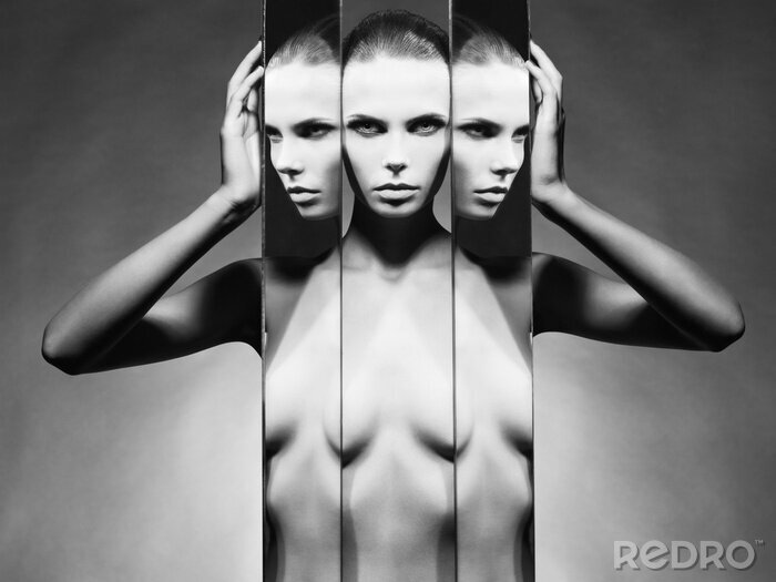 Tableau  Woman and mirrors