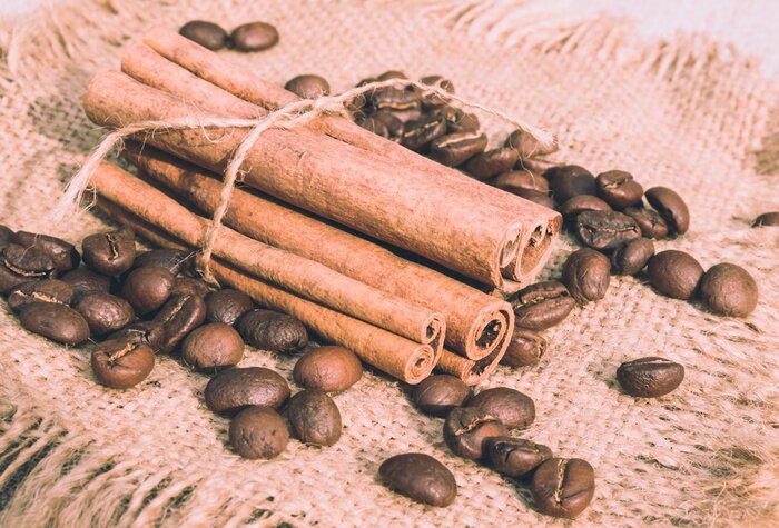 Tableau  Мешковина, кофе et корица