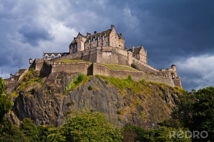 Tableau  Edinburgh Castle nuages ​​d'orage