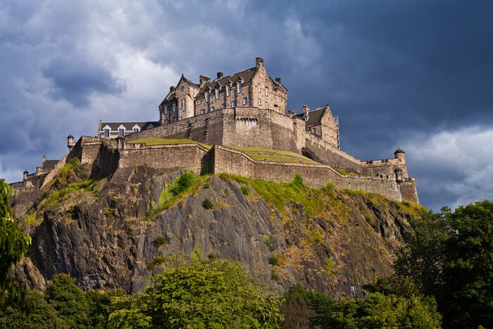 Tableau  Edinburgh Castle nuages ​​d'orage