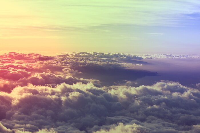 Tableau  Nuages ​​à l'ombre de l'arc-en-ciel
