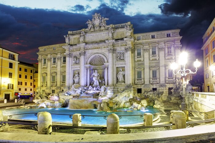Tableau  Nuages ​​sur la fontaine de Trevi