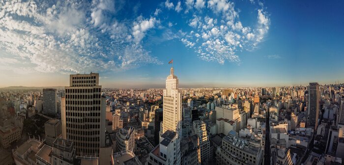 Tableau  São Paulo downtown 360º aerial panorama