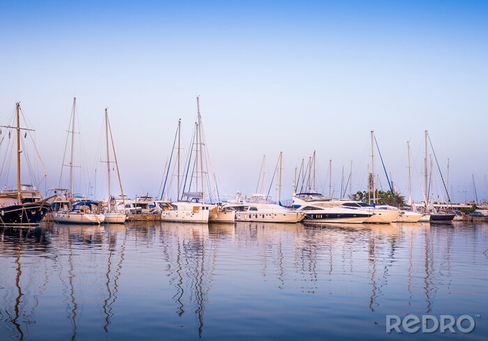 Tableau  Yachts dans la baie d'Athènes, Grèce.