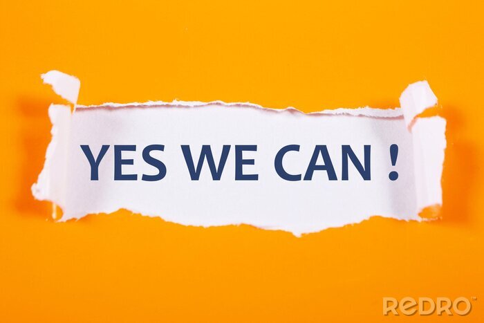 Tableau  Yes We Can, Motivational Words Quotes Concept